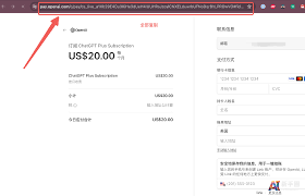 ChatGPT 支付页面